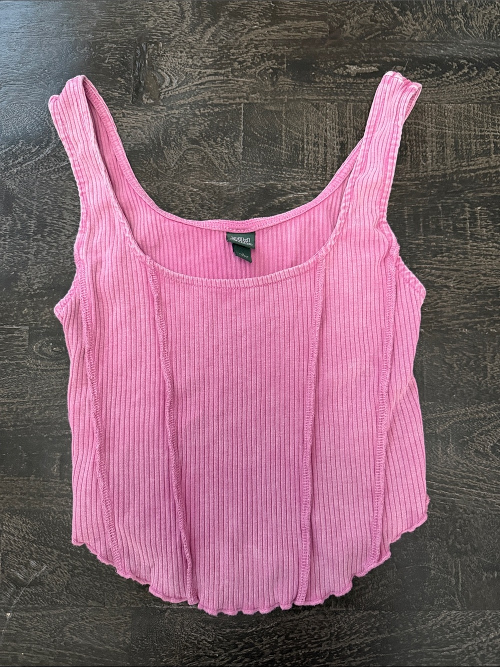 wild fable Pink Ribbed Scoop Tank
